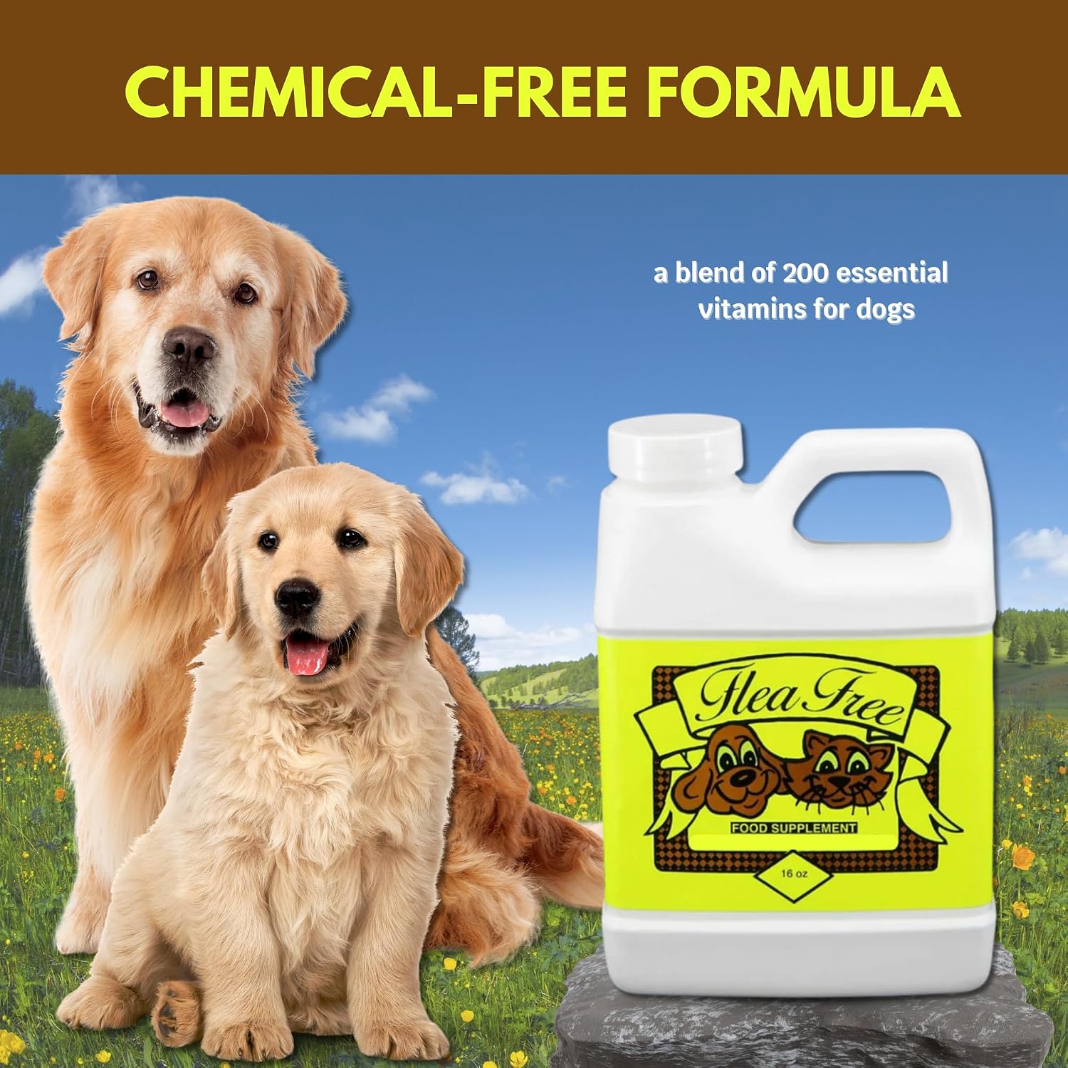 Goodscious Flea Free – Suplemento alimenticio natural contra pulgas y garrapatas para perros y gatos (454 g)