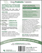 Multipetcare Probióticos para Perros – 5 Cepas, 2 Mil Millones UFC + Enzimas Digestivas y Prebióticos | Salud Digestiva, Heces Firmes, Menos Gases | con Vitaminas del Grupo B | Sabor a Pollo | 120 Comprimidos