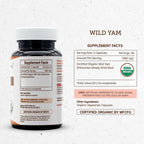 Secrets of the Tribe Wild Yam (Dioscorea Villosa) USDA Orgánico 60 Cápsulas