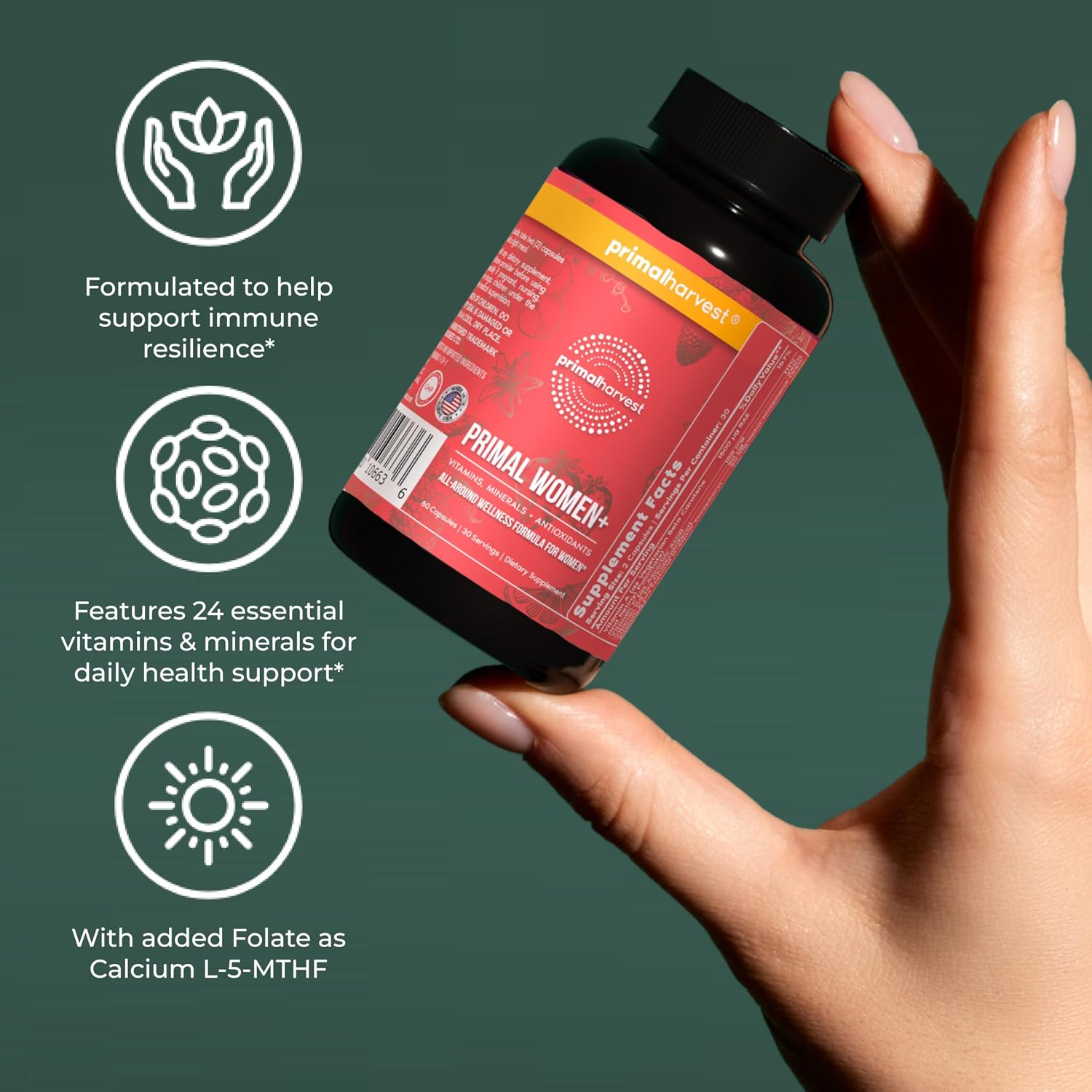 Primal Harvest Women+ - Multivitamínico Diario para Mujeres