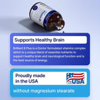 AgeImmune Complejo B con Vitamina D3, B12, B6, Magnesio Bisglicinato y Folato como Metilfolato - 60 Cápsulas - Sin Niacina