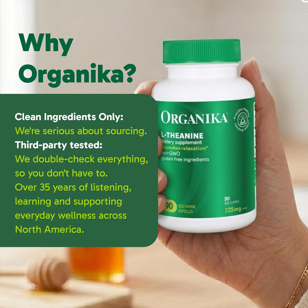 Organika L-Teanina 225 mg – 90 cápsulas