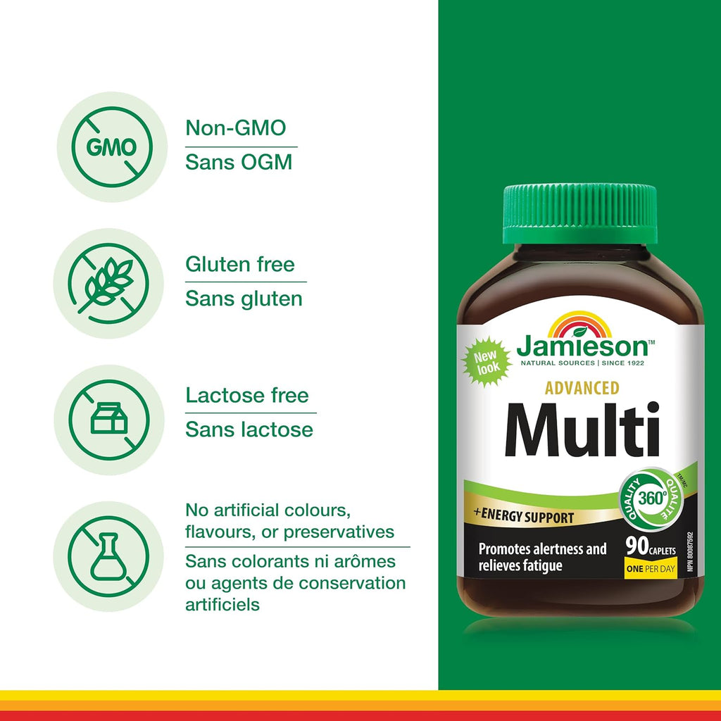 Jamieson Advanced Multi + Energy Support, 90 comprimidos