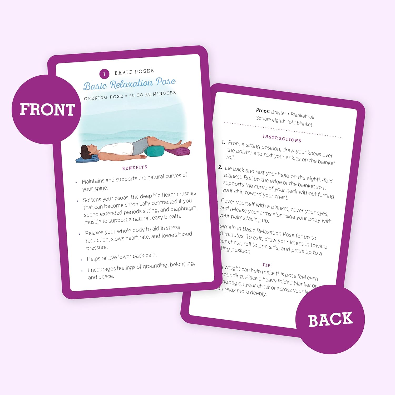 Cartas de Yoga Restaurativo para Principiantes: Posturas Suaves para la Relajación y la Sanación