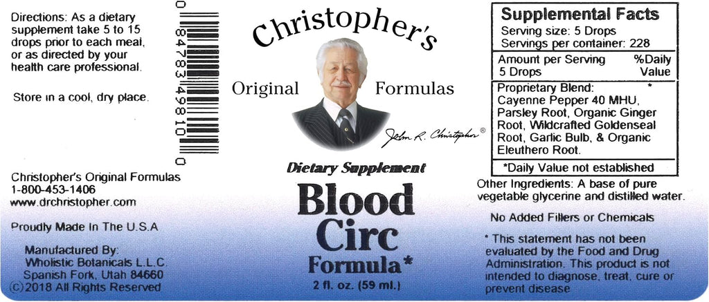 Circulación Sanguínea Extracto Dr. Christopher 60 ml Líquido