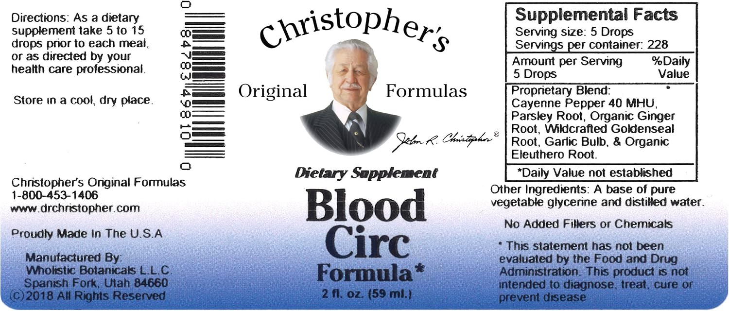 Circulación Sanguínea Extracto Dr. Christopher 60 ml Líquido