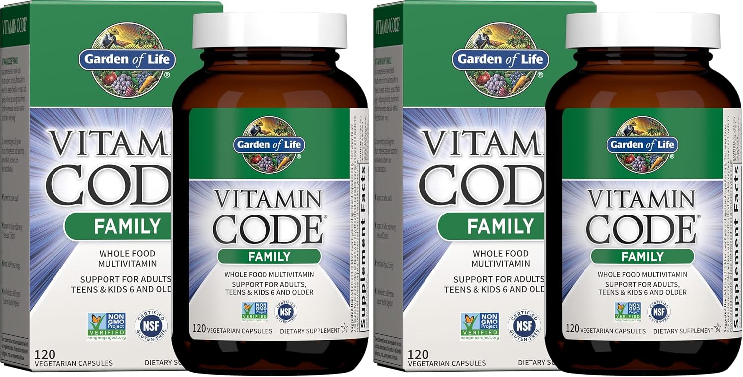 Garden of Life Vitamin Code Family Multi - Multivitamínico Familiar (120 Cápsulas Vegetales)
