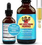 Calm & Focus Drops - Suplemento de apoyo cognitivo con L-teanina, GABA y Huperzina A (60 ml)