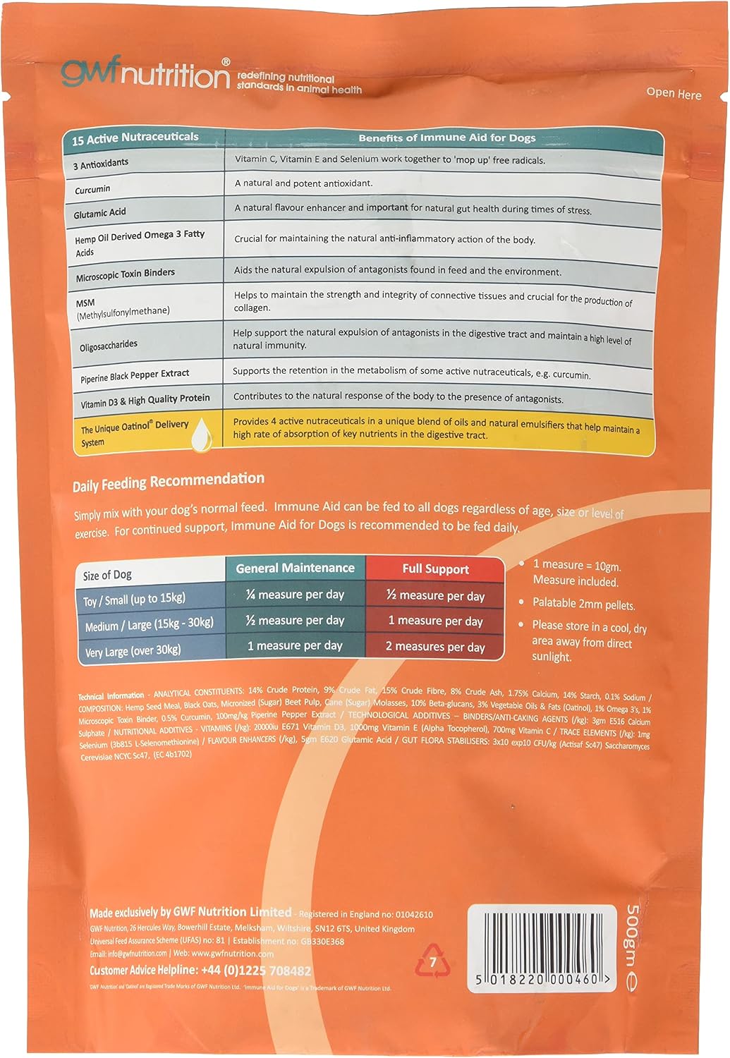 GWF Nutrition Immune Aid Gold para Perros