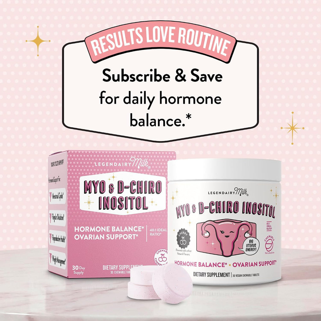 Legendairy Milk Inositol 40:1 - Comprimidos Masticables sabor Cereza, 30 Días