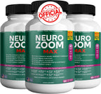 Neuro Zoom Max Extra Strength - Apoyo Cerebral con Ingredientes Herbales, 60 Cápsulas