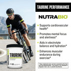 NutraBio Polvo de Taurina 500g | L-Taurina Pura Grado USP