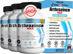 Arthrozince Max Extra Strength Joint Support – Glucosamine, Chondroitin, MSM, Boswellia, Turmeric – 60 Cápsulas