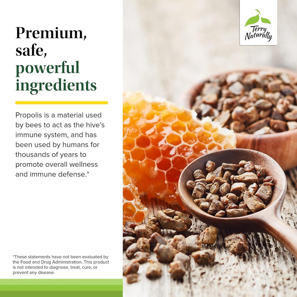 Terry Naturally Propolis Extract EP300 - Extracto de Propóleo - 60 Cápsulas