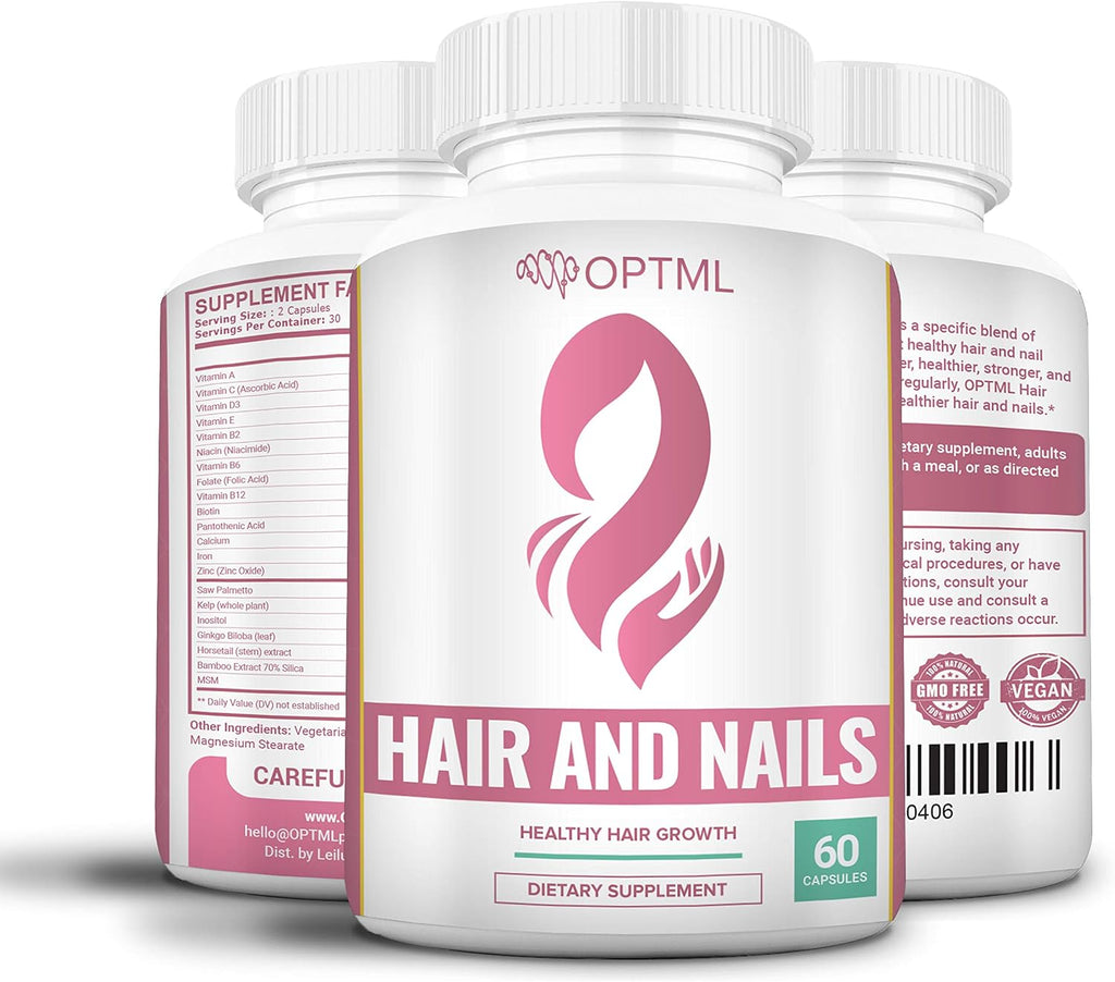 OPTML Vitaminas para el Cabello y las Uñas - 60 Cápsulas