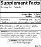 Carlson - Vitamina A, 25000 UI (7500 mcg RAE), 250 Cápsulas Blandas