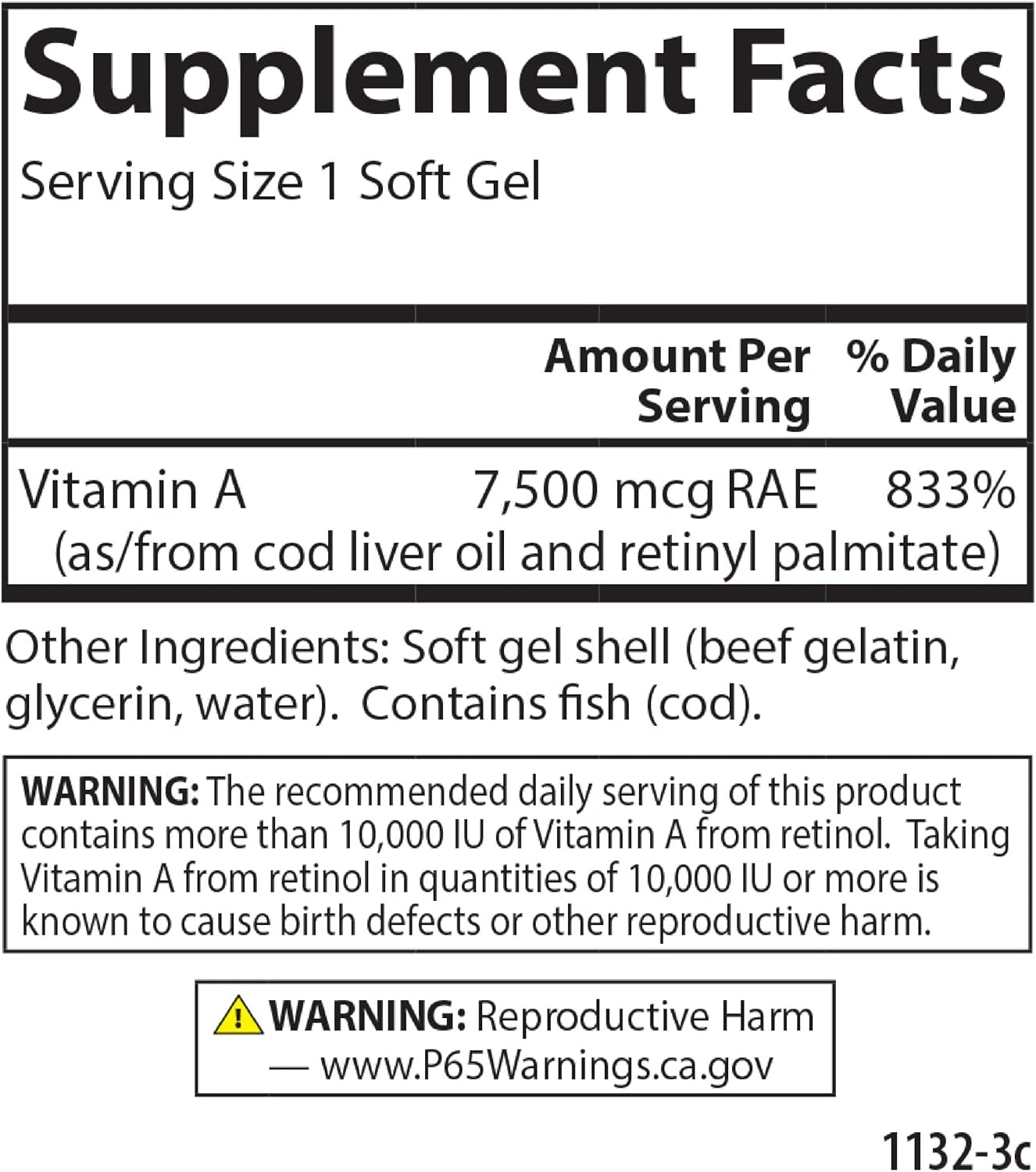 Carlson - Vitamina A, 25000 UI (7500 mcg RAE), 250 Cápsulas Blandas