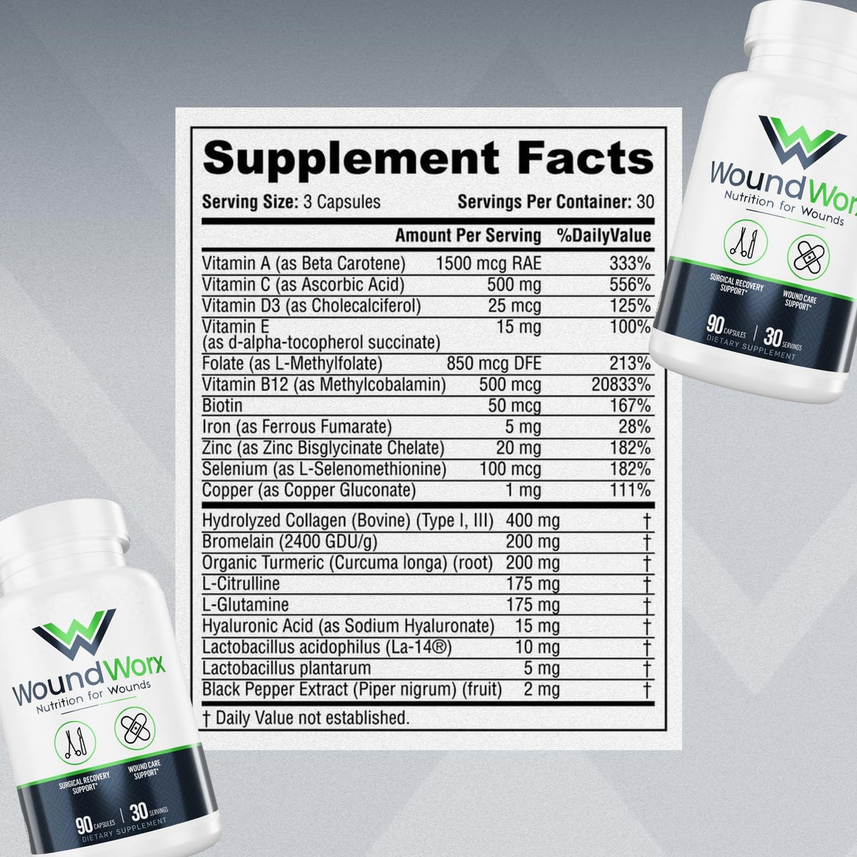 Free Life Labs WoundWorx Nutrition - Apoyo – L-Citrulina: Aminoácido implicado en la síntesis de proteínas y la – Image 3