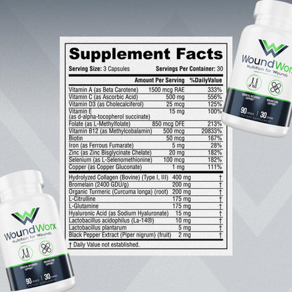 Free Life Labs WoundWorx Nutrition - Apoyo – L-Citrulina: Aminoácido implicado en la síntesis de proteínas y la – Image 3
