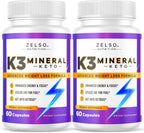 ZELSO K3 Mineral Cápsulas para Pérdida de Peso – Pack de 2 (120 Cápsulas)