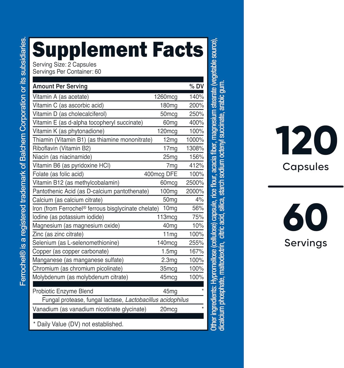 Nutricost Multivitamin with Probiotics 120 – Salud digestiva: Los probióticos ayudan a mantener el equilibrio de – Image 2