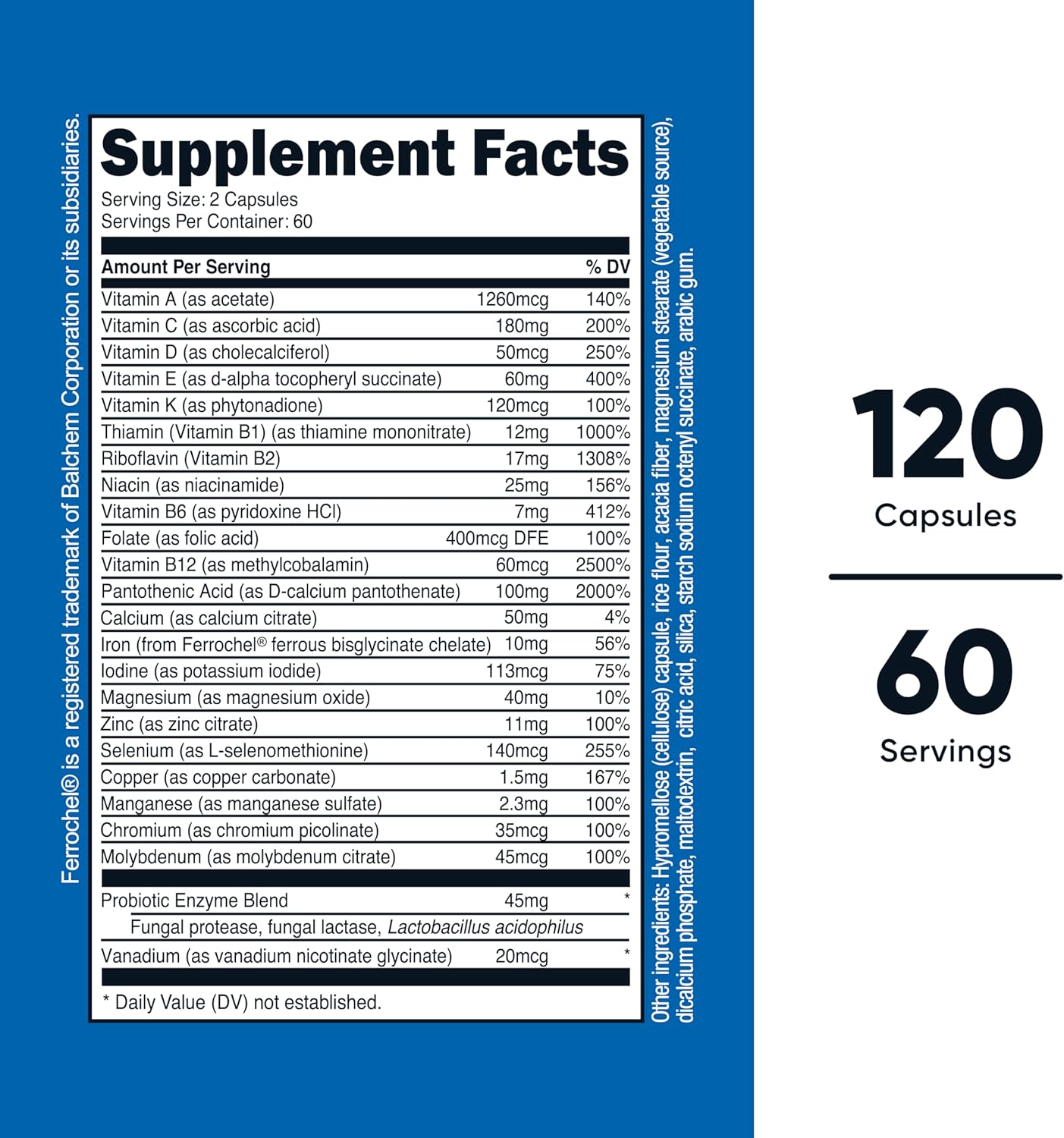 Nutricost Multivitamin with Probiotics 120 Vegetarian Capsules (2 Bottles)