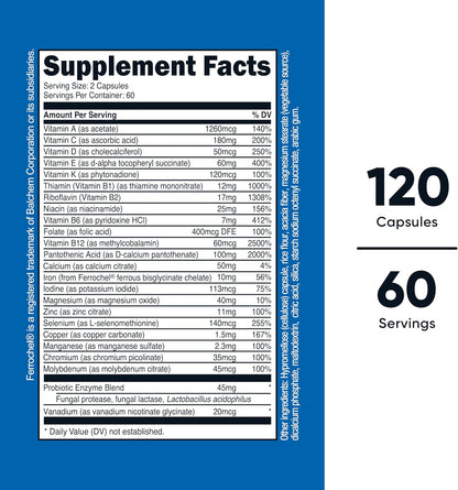 Nutricost Multivitamin with Probiotics 120 – Salud digestiva: Los probióticos ayudan a mantener el equilibrio de – Image 2