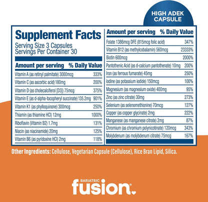 Bariatric Fusion High ADEK Multivitamin con – Vitamina K: contribuye a la coagulación sanguínea normal y al – Image 4