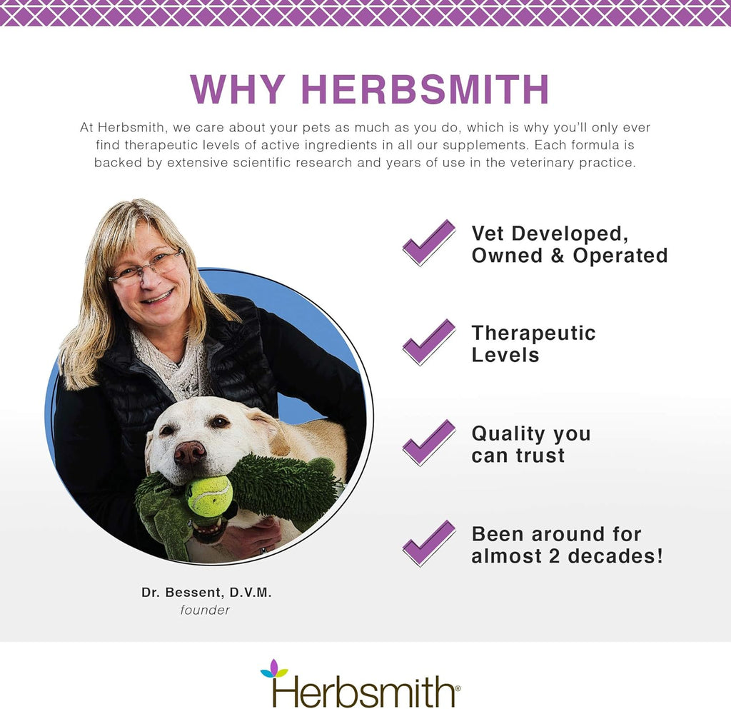Herbsmith Calm Shen Herbal Blend for Dogs & Cats, 90 Tablets