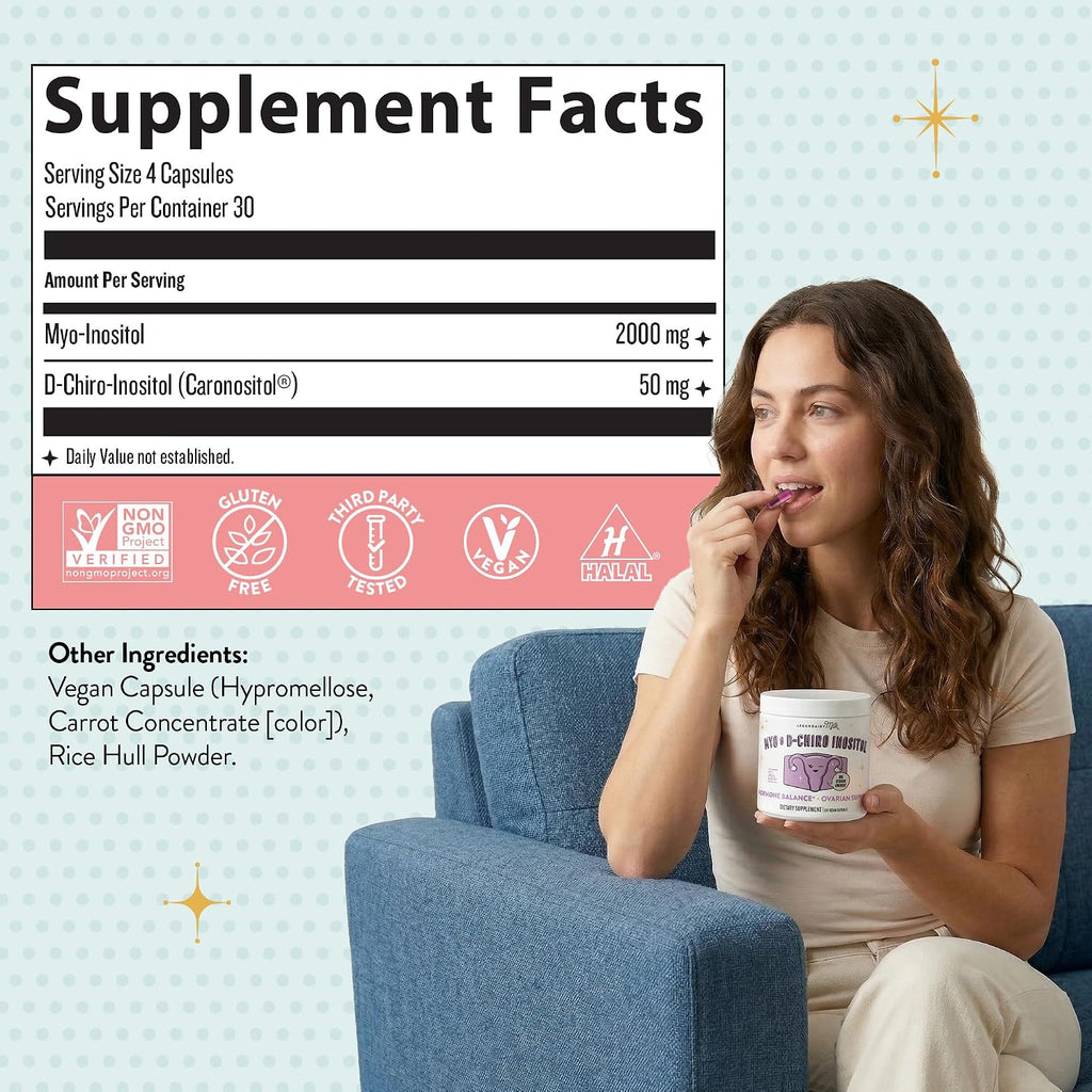 Legendairy Milk Myo-Inositol & D-Chiro Inositol 40:1 Ratio – 120 Cápsulas Veganas