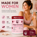 Myo & D-Chiro Inositol 40:1 para Mujeres | 2000mg Myo + 50mg D-Chiro | Omega 3, Magnesio, Zinc & Vitamina D3 | 120 Cápsulas