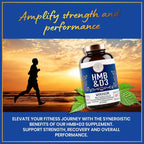 HMB y Vitamina D3 - Suplemento de HMB 1000 mg con Calcio y Vitamina D3 - 180 Cápsulas (90 Días)