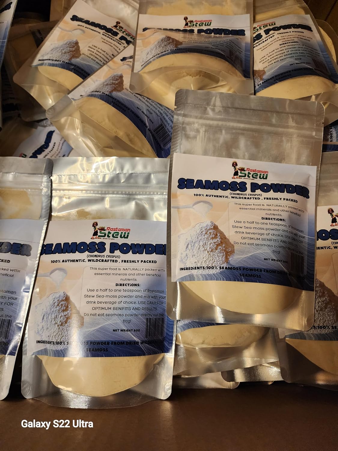 Polvo de Musgo Marino Silvestre - 227 g - Wildcrafted Irish Sea Moss - Sin Rellenos ni Aditivos