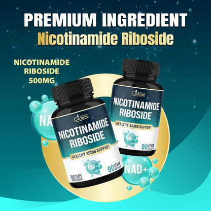Organic Cadane Nicotinamida Ribósido 500mg | Apoyo Salud Celular | Vegano, No-GMO | 90 Cápsulas – Image 3