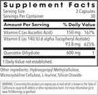 ARG Quercetin 300 with Vitamin C - 60 Vegetarian Capsules