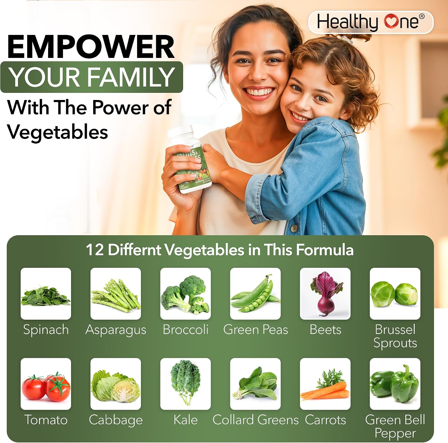 Fruits & Veggies Formula - 27 Frutas y Verduras Enteras Ecológicas - 60 Cápsulas (30 Días)