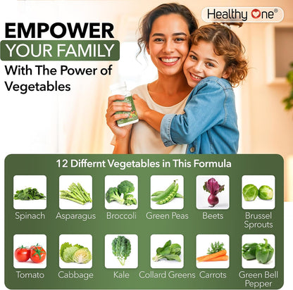 Healthy One Fruits & Veggies Formula - 27 Alimentos Integrales Ecológicos - 120 Cápsulas – Image 4