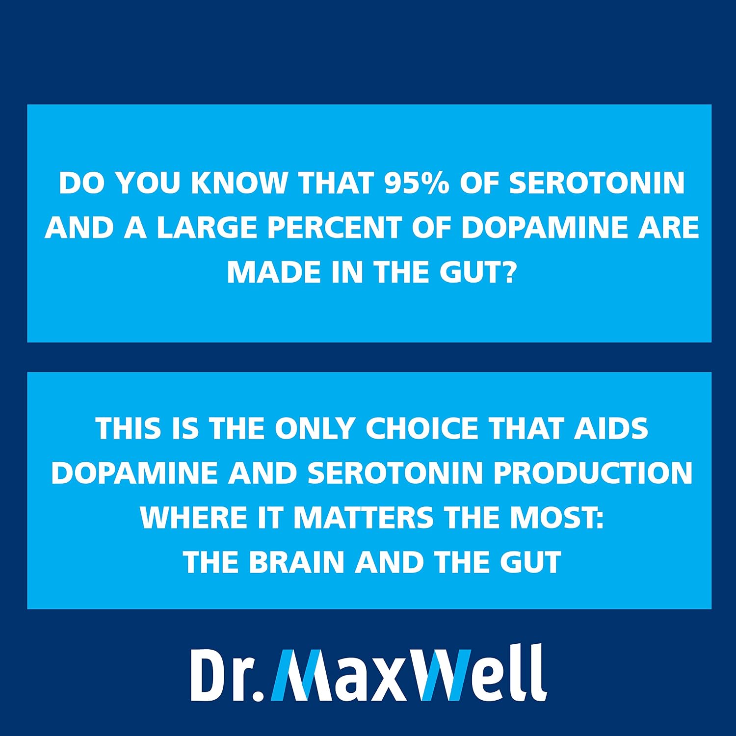 Dr. Maxwell Serotonina y Dopamina - Suplemento 5 en 1 con Probiótico para el Estado de Ánimo, Relajación y Concentración, 60 Cápsulas