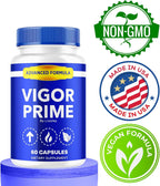 Vigor Prime Capsules – Complemento para hombres, Fórmula avanzada, 60 cápsulas
