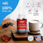 NAHRAAN HEALTH Multivitamínico Halal para Adultos - Gominolas Veganas con Vitaminas A, C, D, E, B6, B12 - 90 unidades