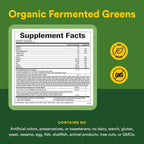 Whole Earth & Sea Organic Fermented Greens - Suplemento Vegano de Verduras Fermentadas, Sabor Chocolate, 439g