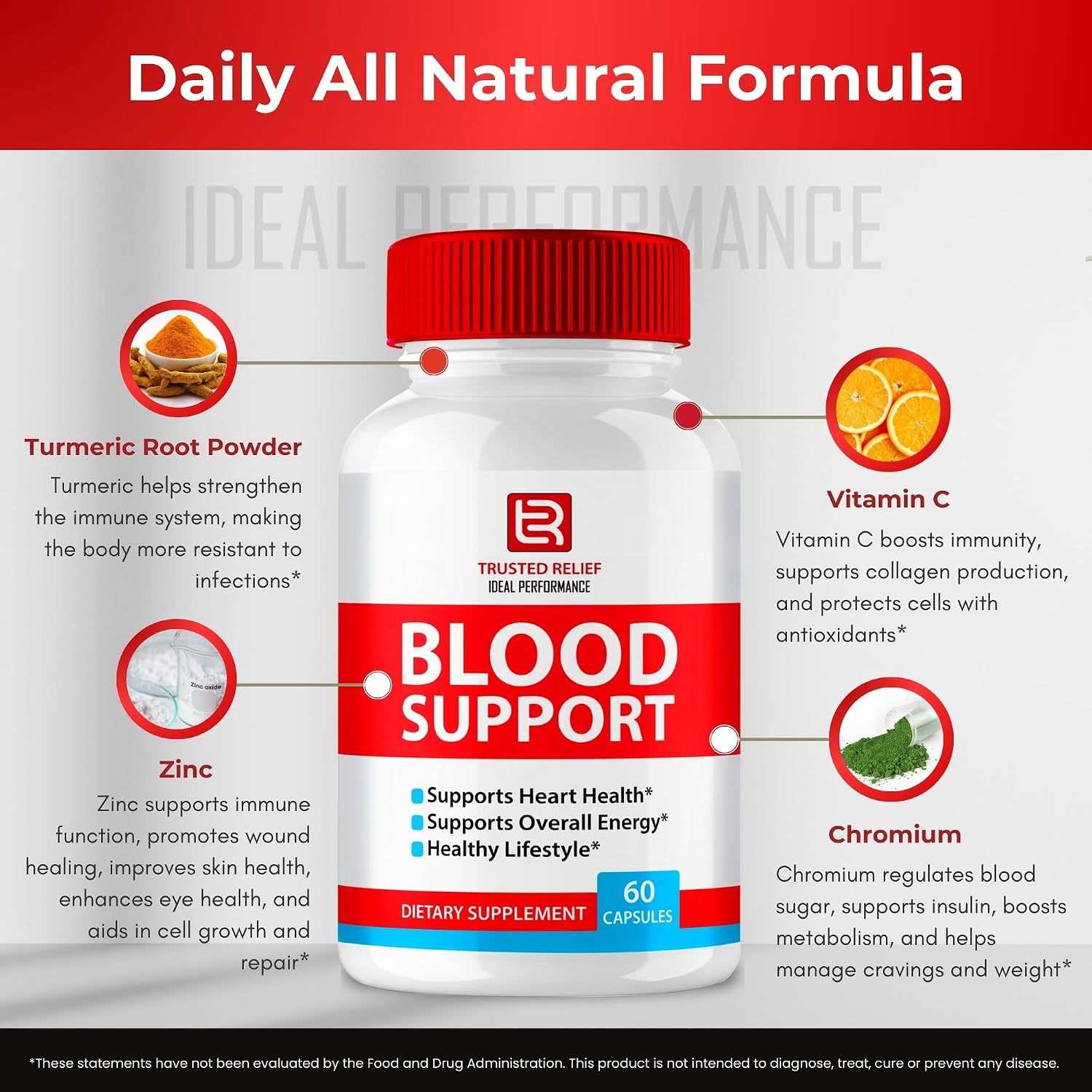 Trusted Relief Capsules - Complemento Alimenticio Natural, Máxima Potencia, 60 Cápsulas