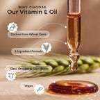 Ultra Pure Vitamin E Oil – 100% Natural D-Alpha Tocopherol from Wheat Germ – Thick Amber Oil, Not a Blend – Glass Bottle & Dropper