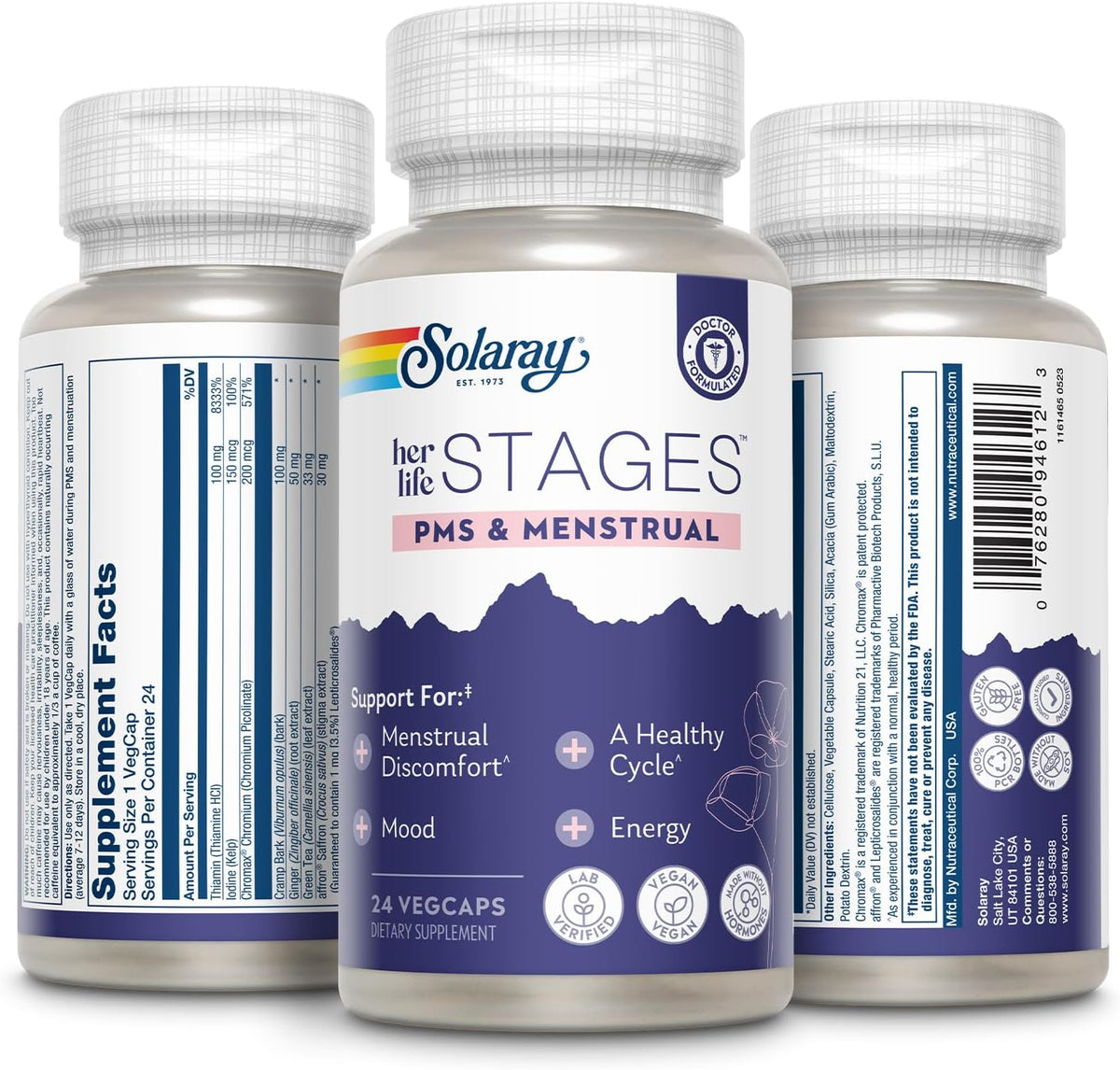 Solaray PMS & Menstrual – Apoyo para el – Vitex (Sauzgatillo): Tradicionalmente utilizado para ayudar a mantener – Image 7