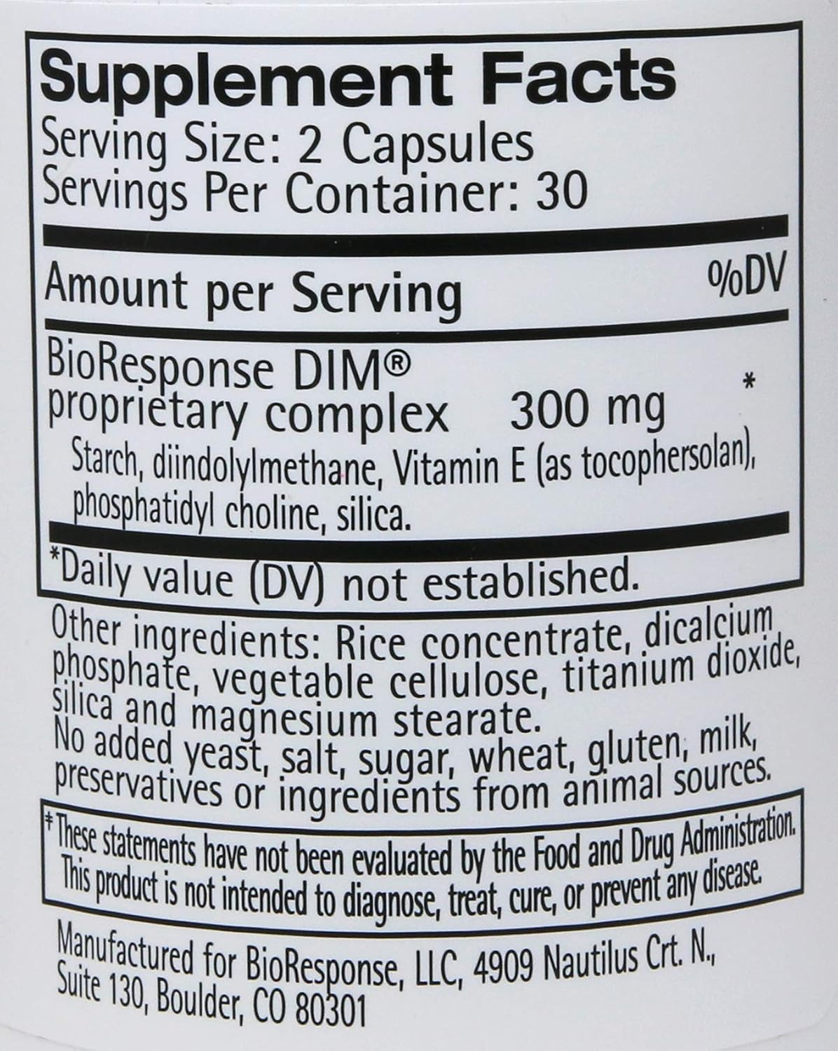 BioResponse DIM - 150 mg (120 Vegetable Capsules)