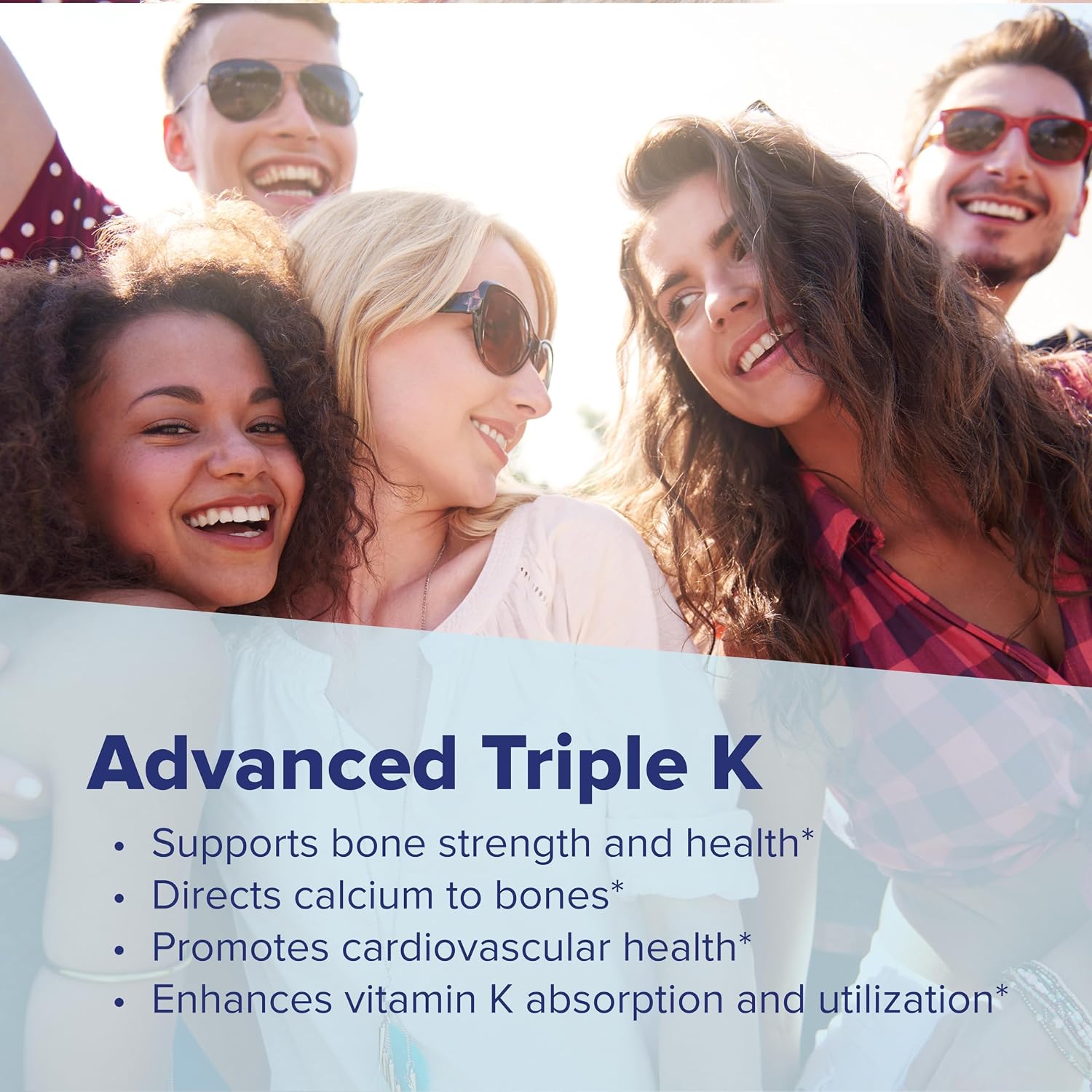 Superior Source Advanced Triple K - Bone Supplement with Vitamins K1 and K2 - 30 Instant Dissolve Tablets