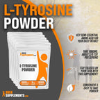 BulkSupplements L-Tirosina en Polvo - 500 mg por Ración, 5 kg