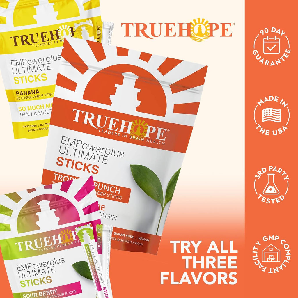 Truehope Multivitamínico Nootropic con Inositol - EMPowerplus Ultimate Sticks - 30 sticks (Tropical)