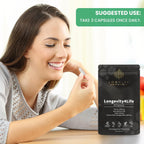 Longevity4Life – Suplemento Celular con Fisetina, Taurina, AKG y Espermidina