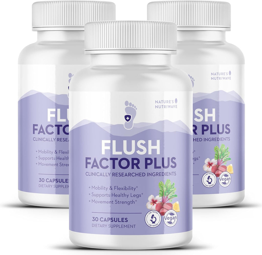 Flush Factor Plus – Original Formula – 30 Cápsulas, 6 Meses de Suministro